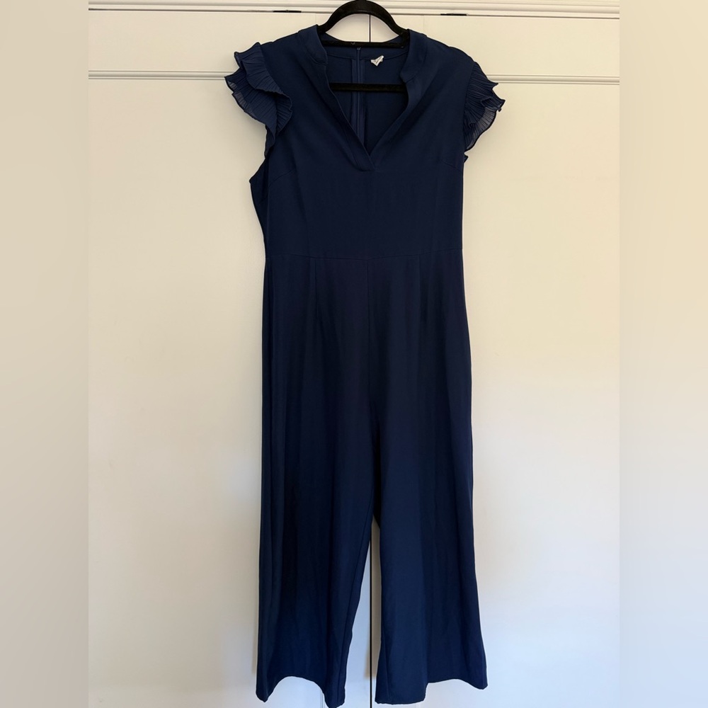 Amazon Navy Blue Jumpsuit with Ruffle Sleeves